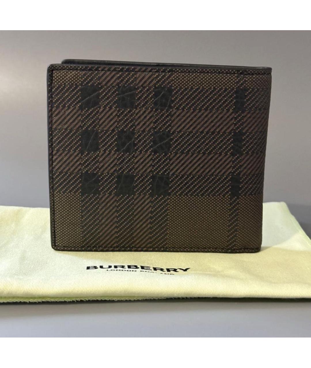 BURBERRY Коричневый кожаный кошелек, фото 4