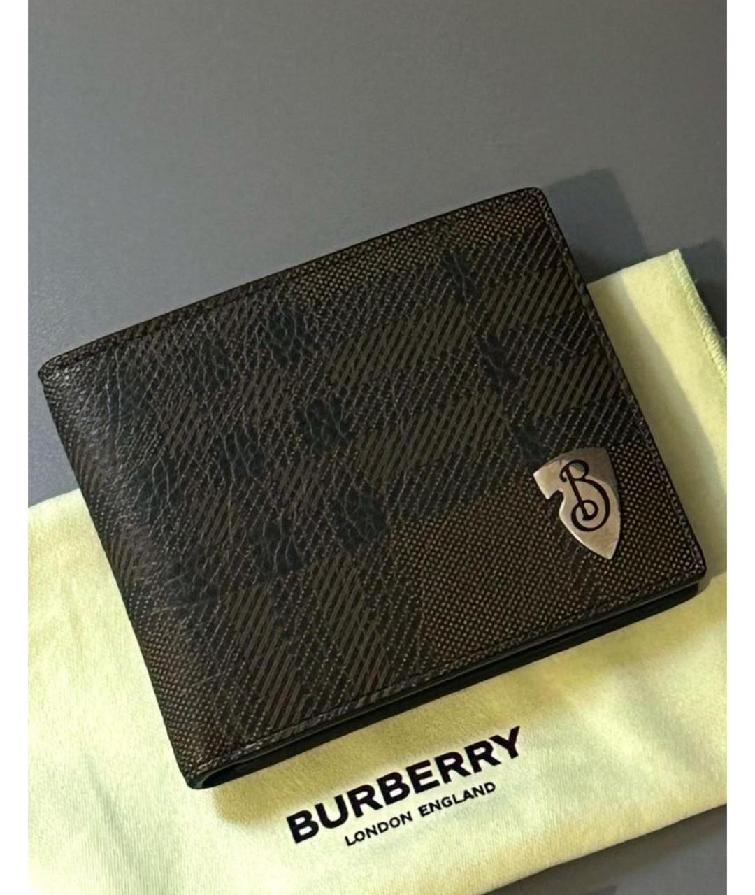BURBERRY Коричневый кожаный кошелек, фото 3