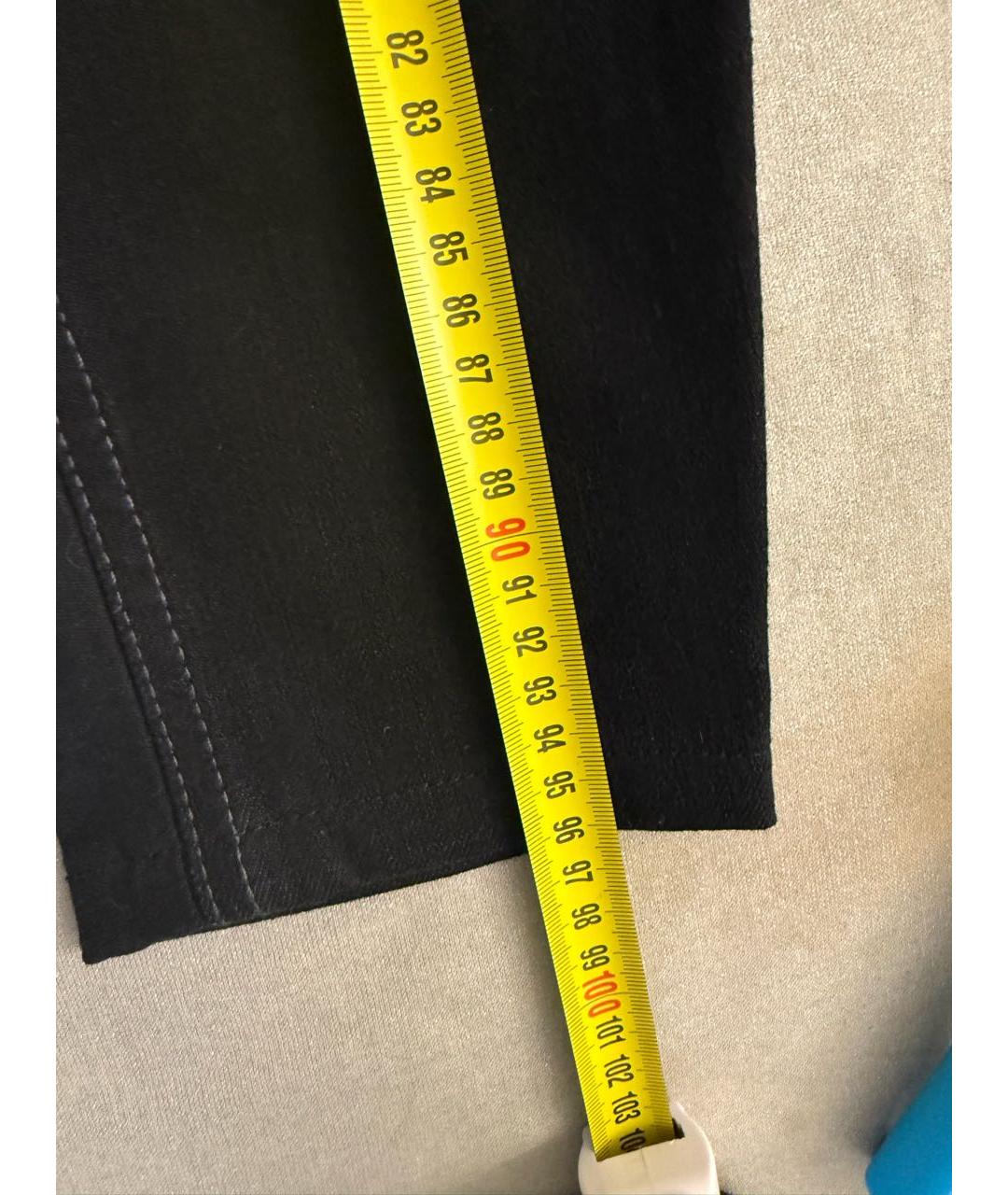 RALPH LAUREN Черные хлопко-эластановые прямые джинсы, фото 7