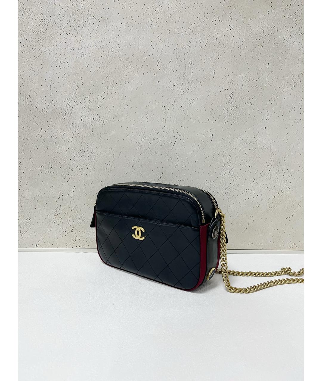 CHANEL Черная кожаная сумка через плечо, фото 4