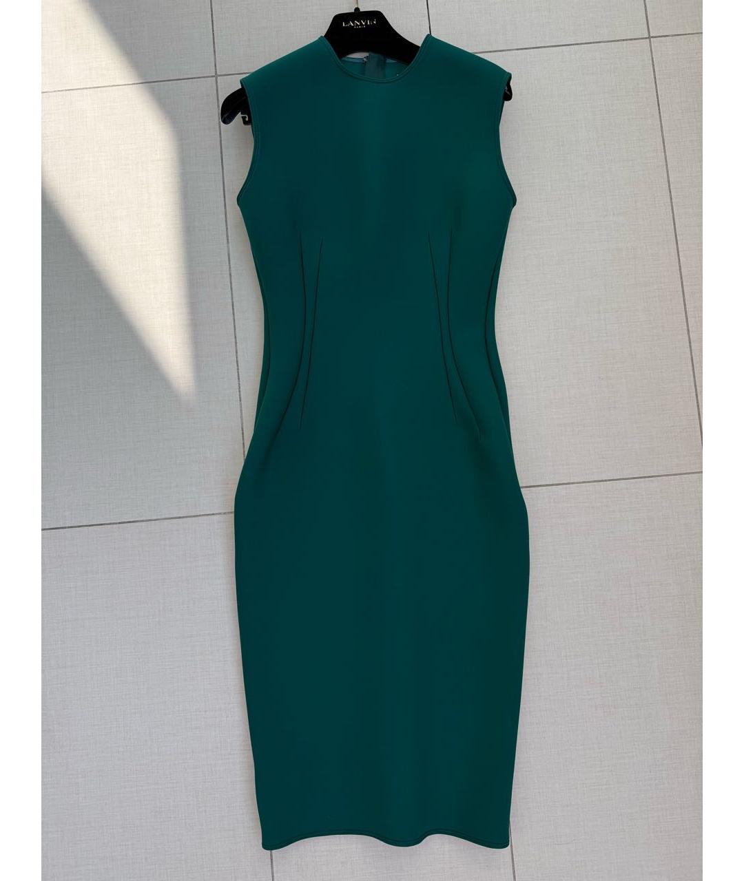 LANVIN Зеленые коктейльное платье, фото 6