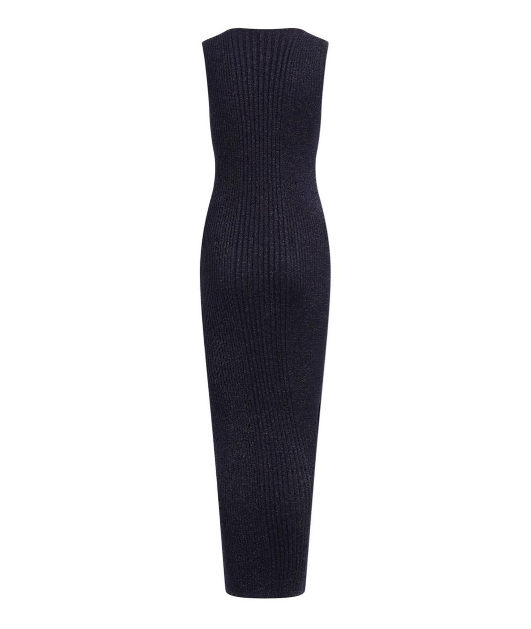 LOEWE Темно-синее вискозное повседневное платье, фото 2