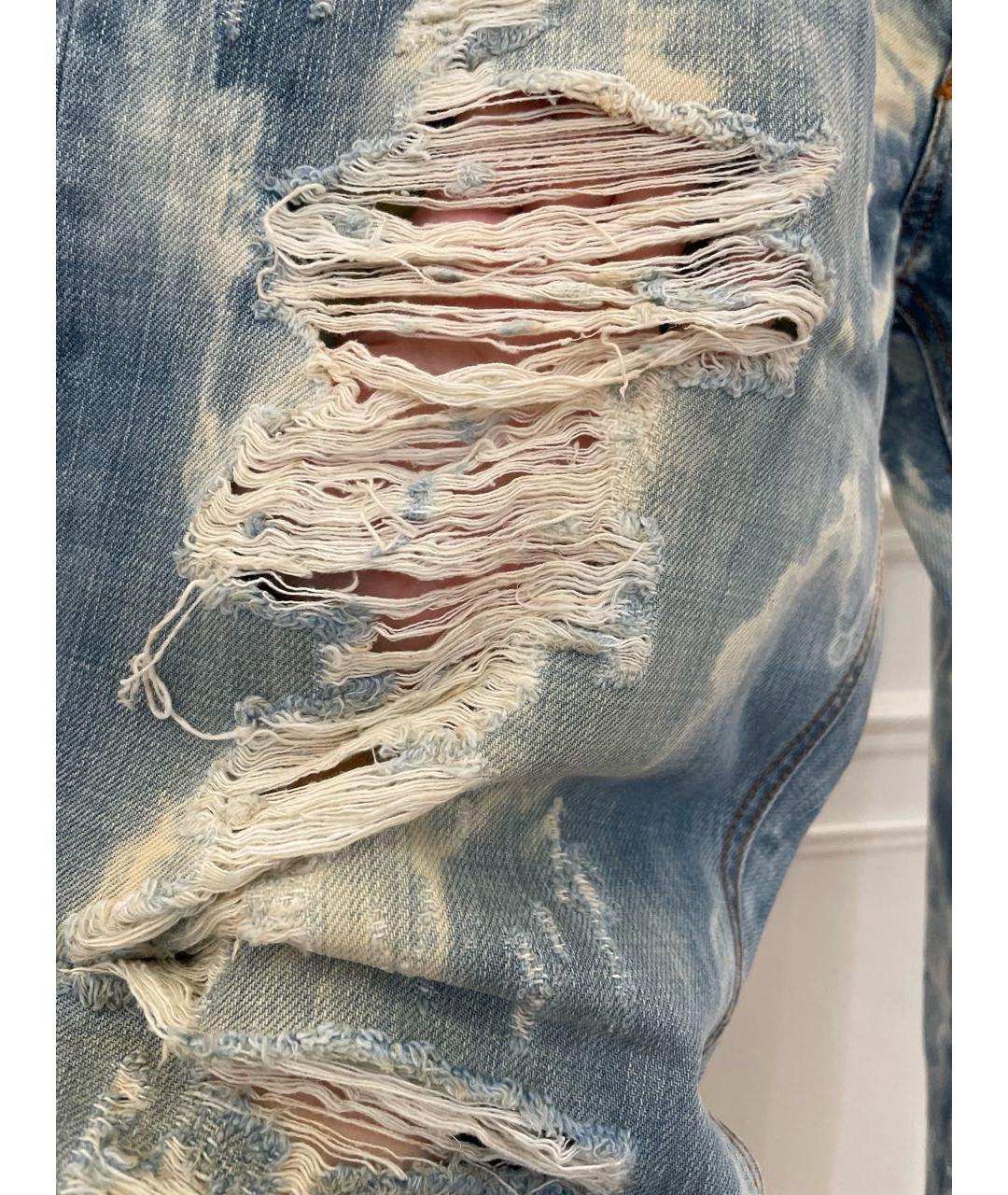 DOLCE&GABBANA Голубые хлопковые джинсы скинни, фото 7