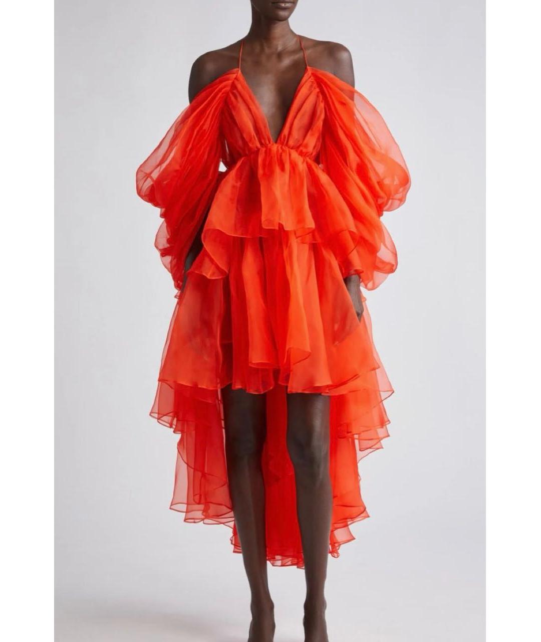 ZIMMERMANN Красное шелковое вечернее платье, фото 2