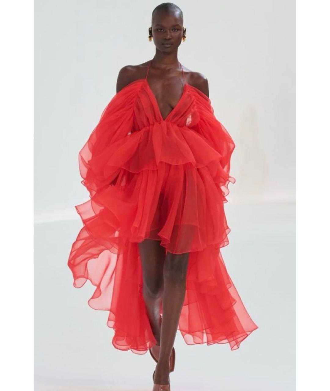 ZIMMERMANN Красное шелковое вечернее платье, фото 4