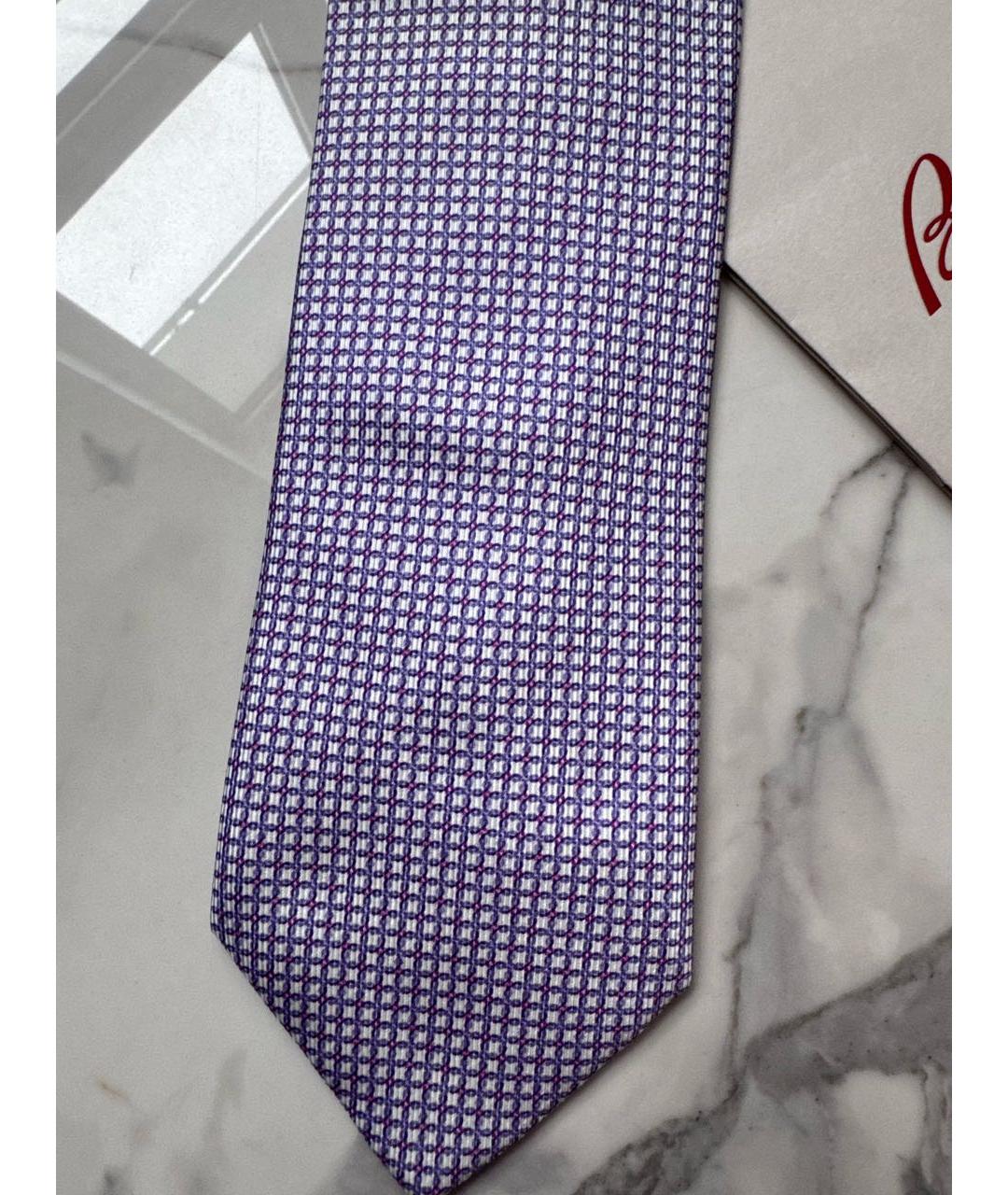 BRIONI Фиолетовый шелковый галстук, фото 2
