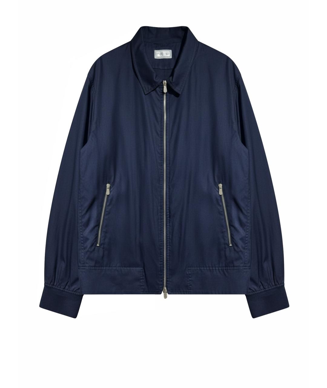 BRUNELLO CUCINELLI Темно-синяя шелковая куртка, фото 1