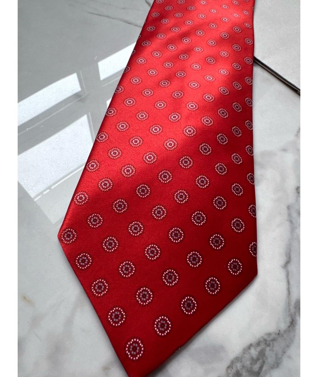 BRIONI Красный шелковый галстук, фото 4