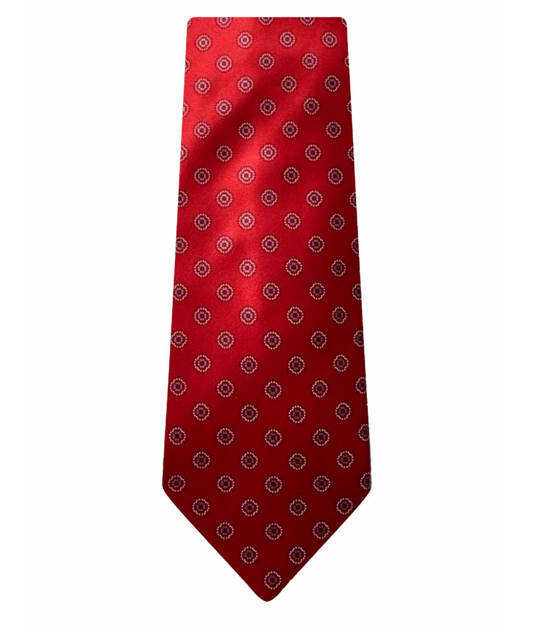 BRIONI Красный шелковый галстук, фото 1