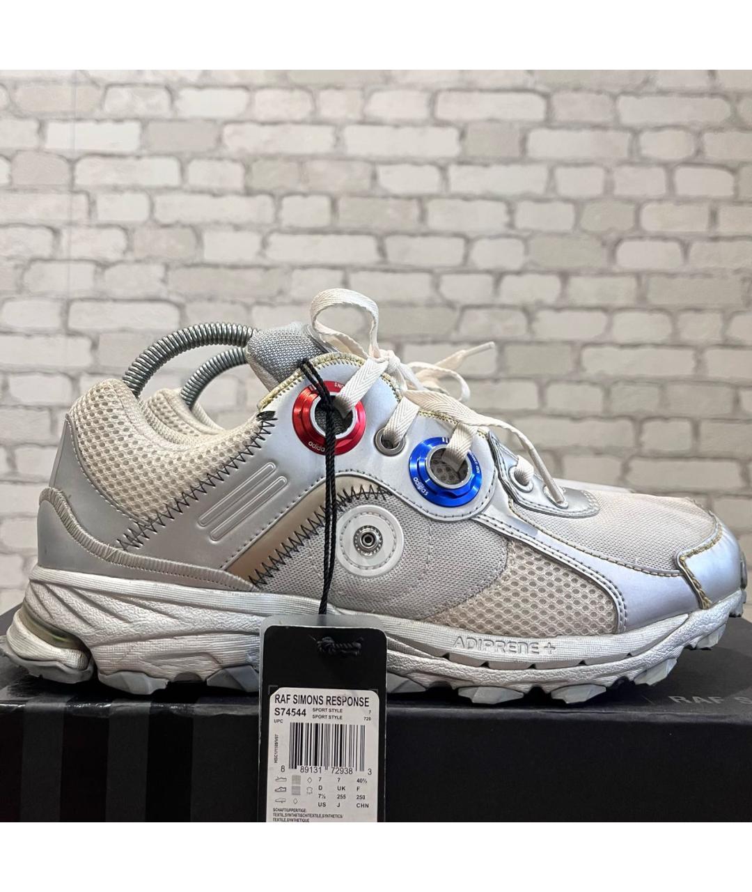RAF SIMONS Серебряные текстильные низкие кроссовки / кеды, фото 7