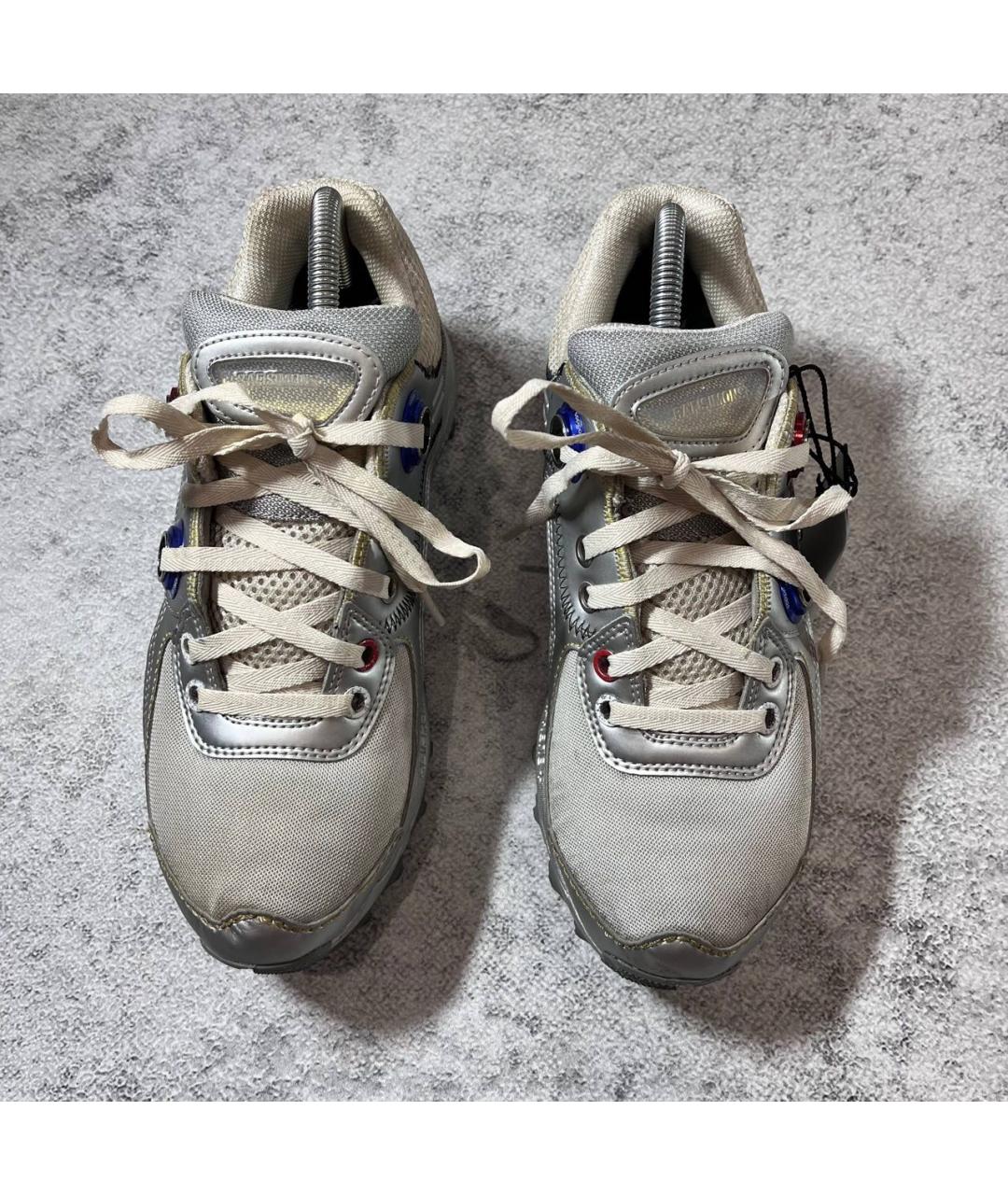 RAF SIMONS Серебряные текстильные низкие кроссовки / кеды, фото 2