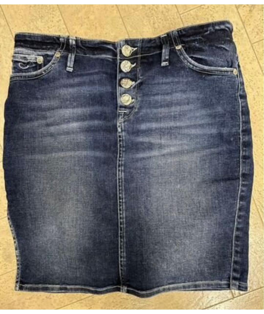 JACOB COHEN Синяя деним юбка мини, фото 8