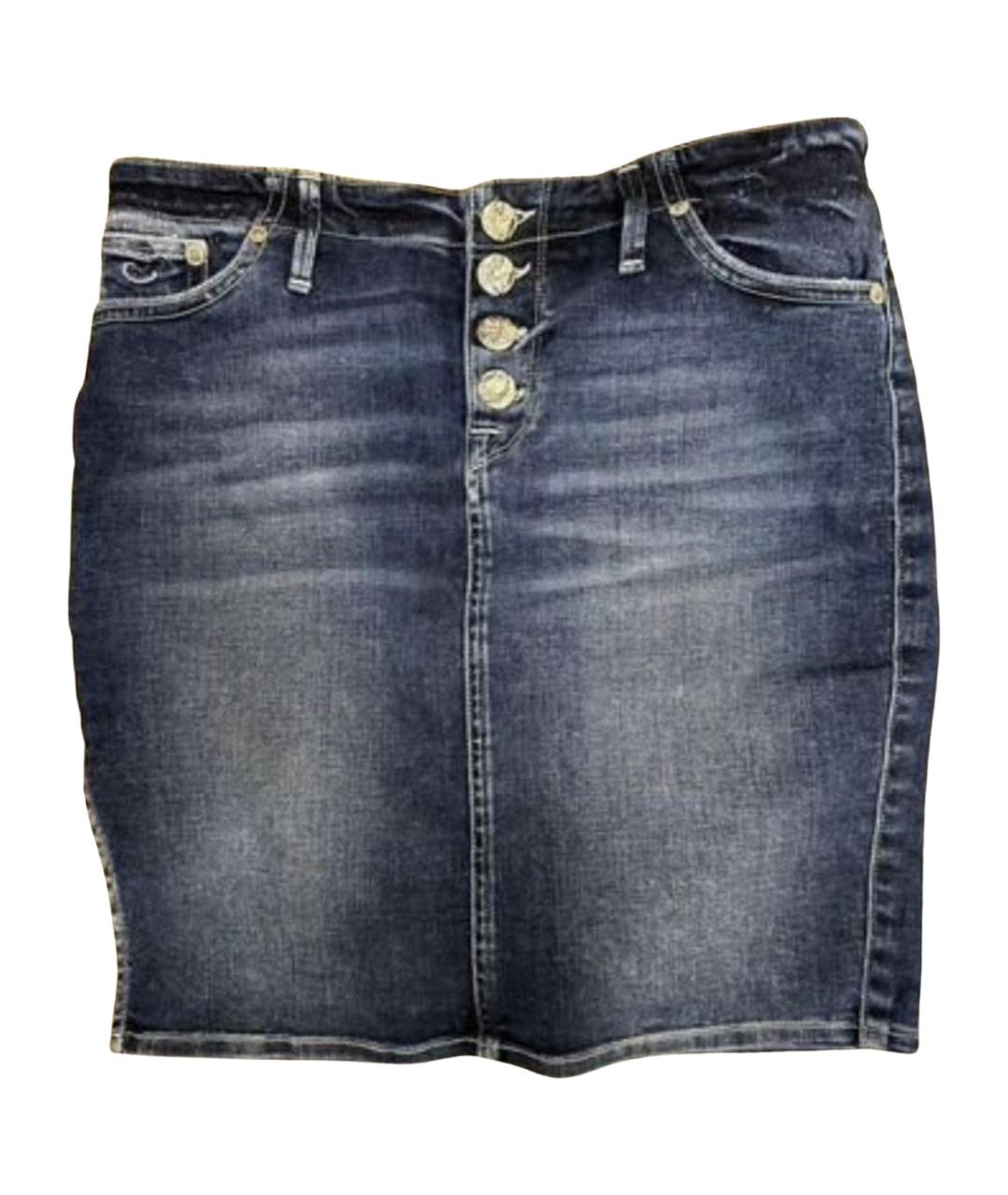 JACOB COHEN Синяя деним юбка мини, фото 1