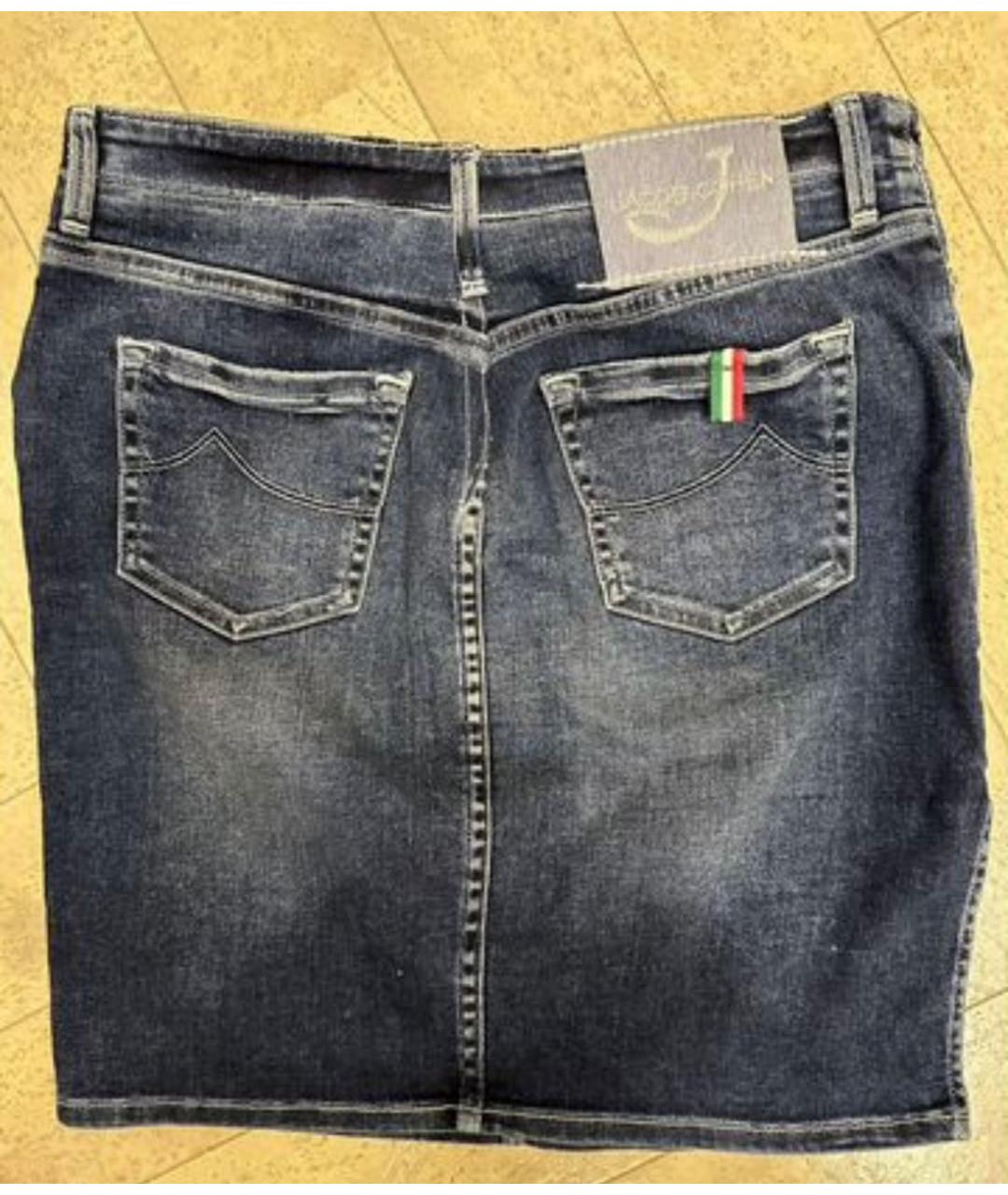 JACOB COHEN Синяя деним юбка мини, фото 2