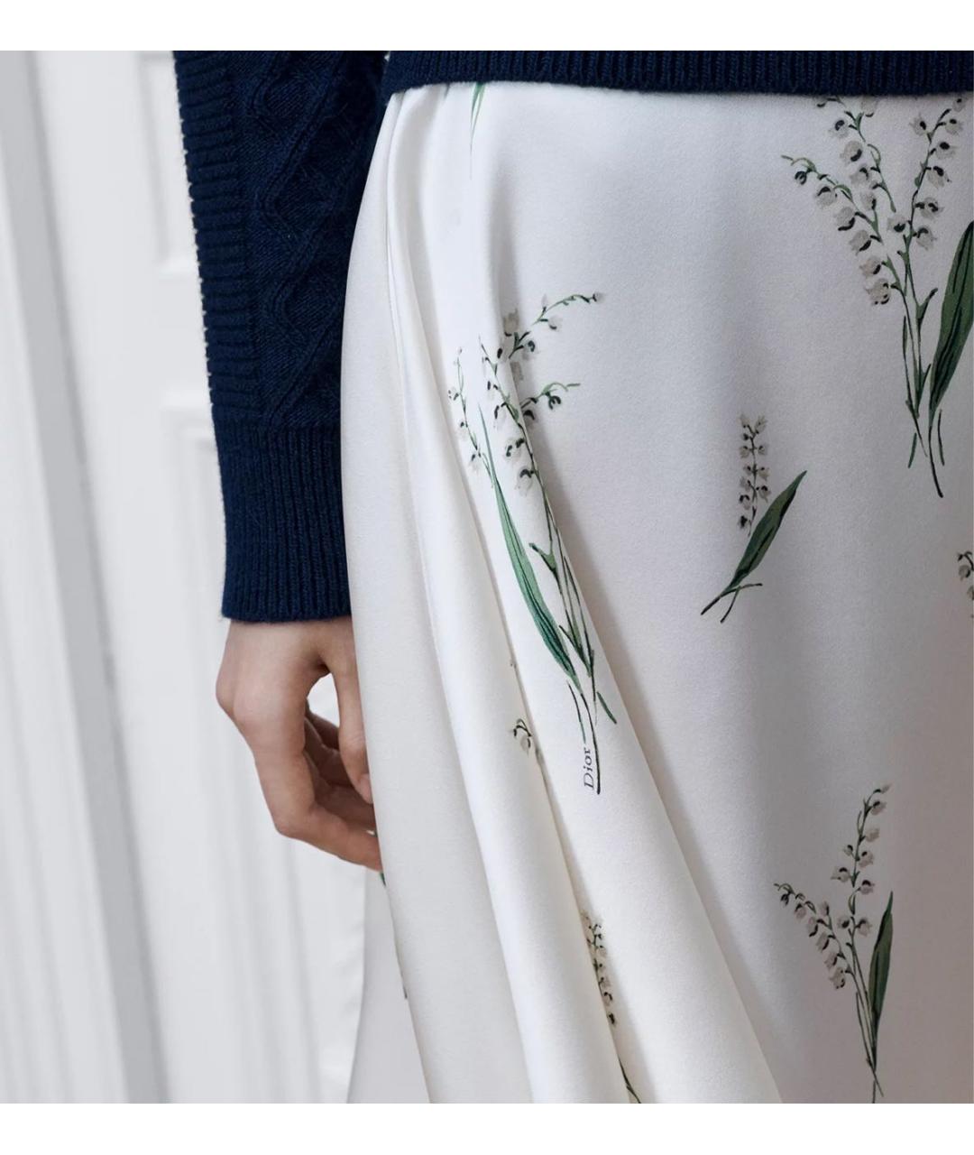 CHRISTIAN DIOR Белая юбка миди, фото 3