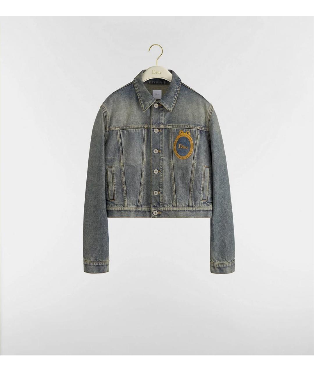 CHRISTIAN DIOR Голубая хлопковая куртка, фото 5