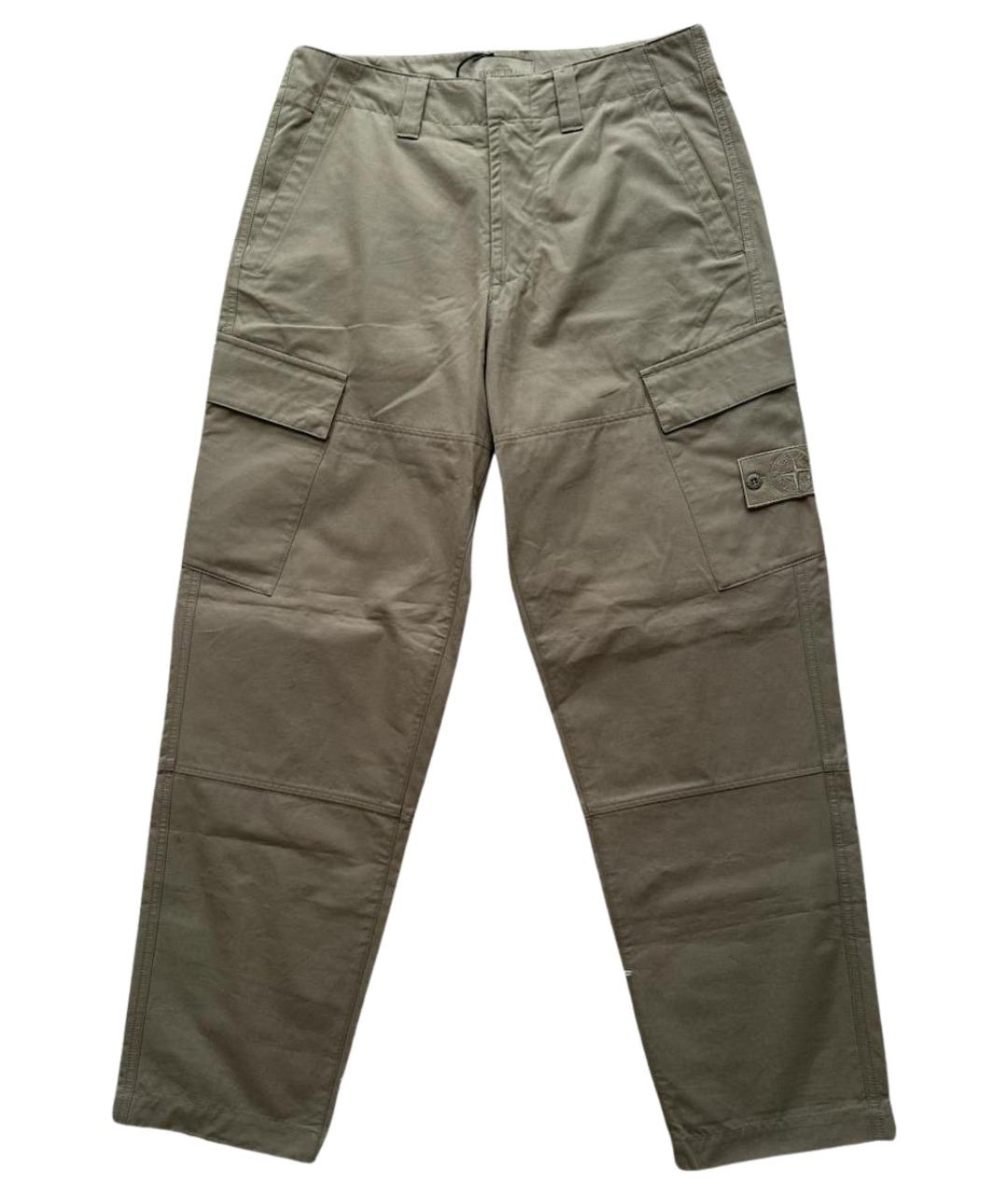 STONE ISLAND Бежевые повседневные брюки, фото 1