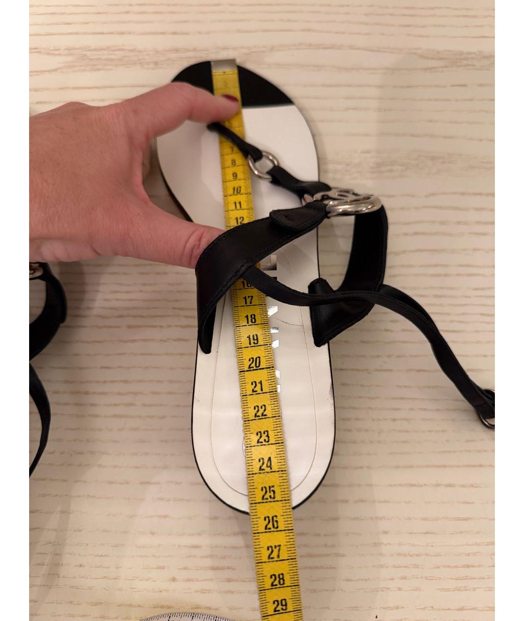 CHANEL Черные кожаные сандалии, фото 8