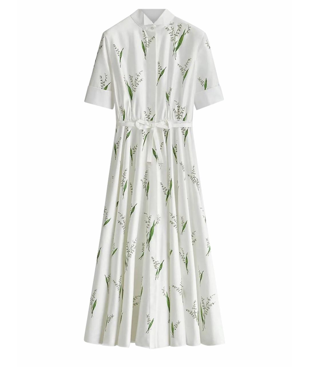 CHRISTIAN DIOR Белое хлопковое коктейльное платье, фото 1