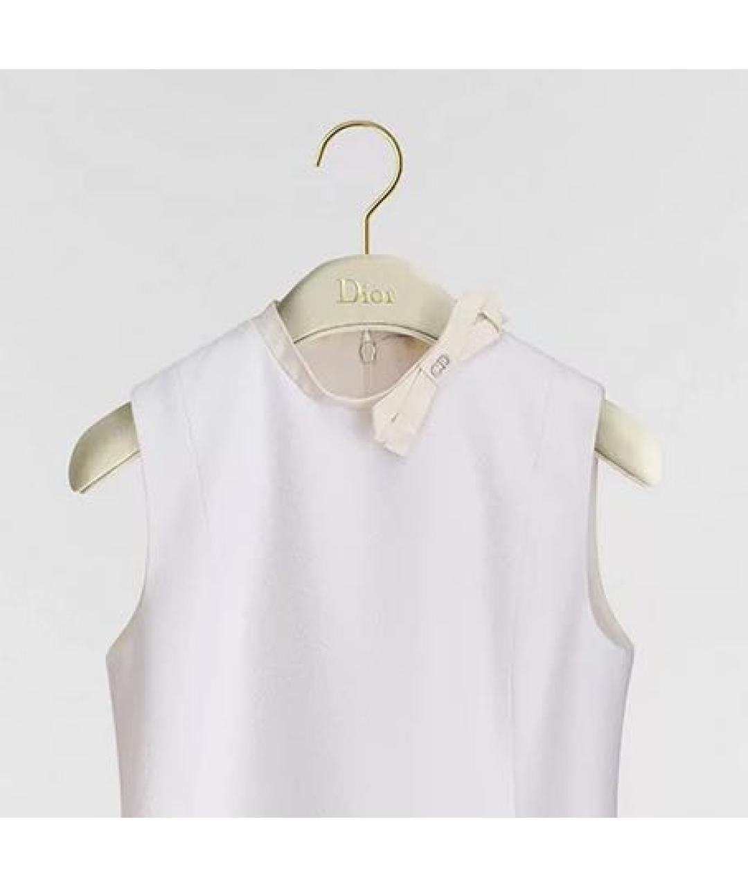 CHRISTIAN DIOR Белое шерстяное коктейльное платье, фото 2