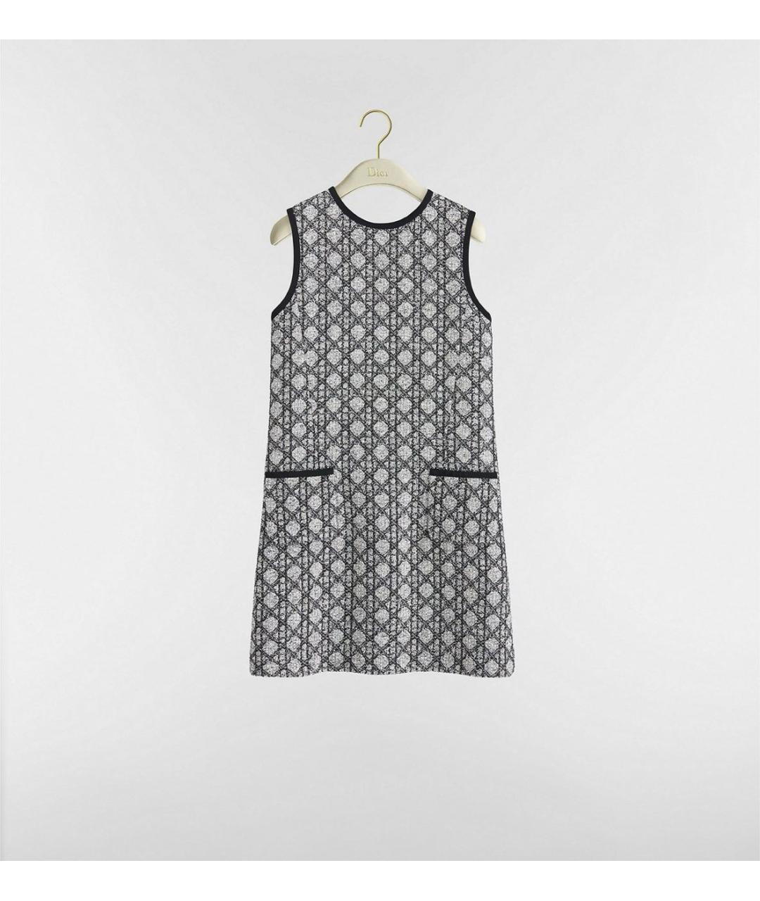 CHRISTIAN DIOR Черное твидовое коктейльное платье, фото 5