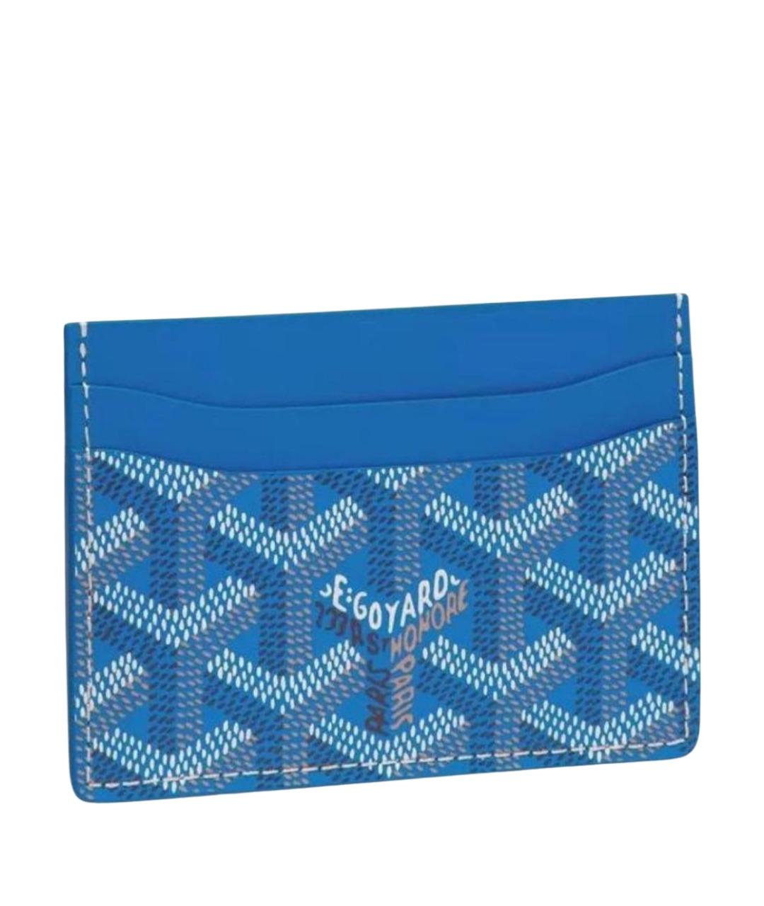 GOYARD Голубой кожаный кардхолдер, фото 1