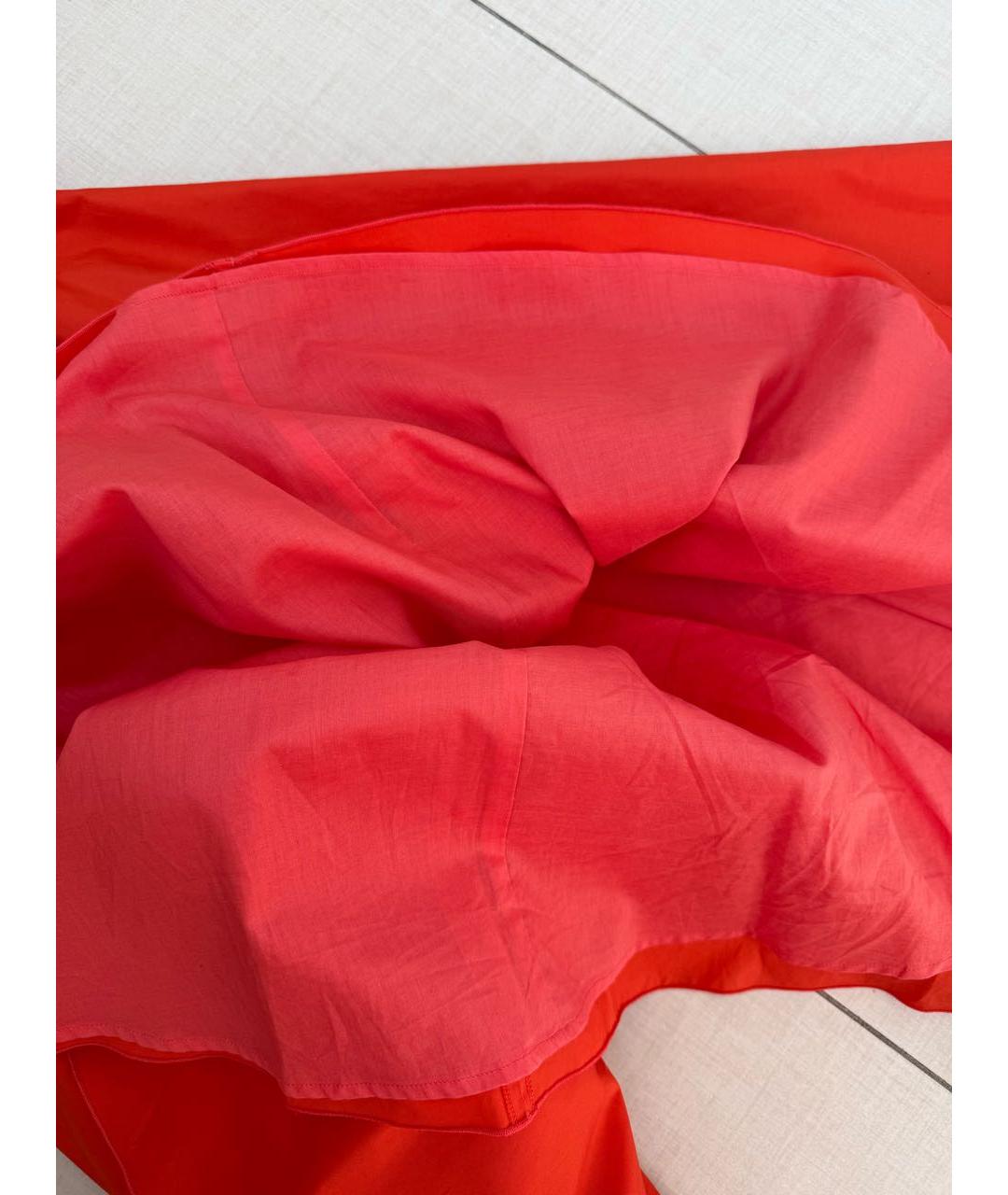 MAX MARA STUDIO Красное хлопковое повседневное платье, фото 5