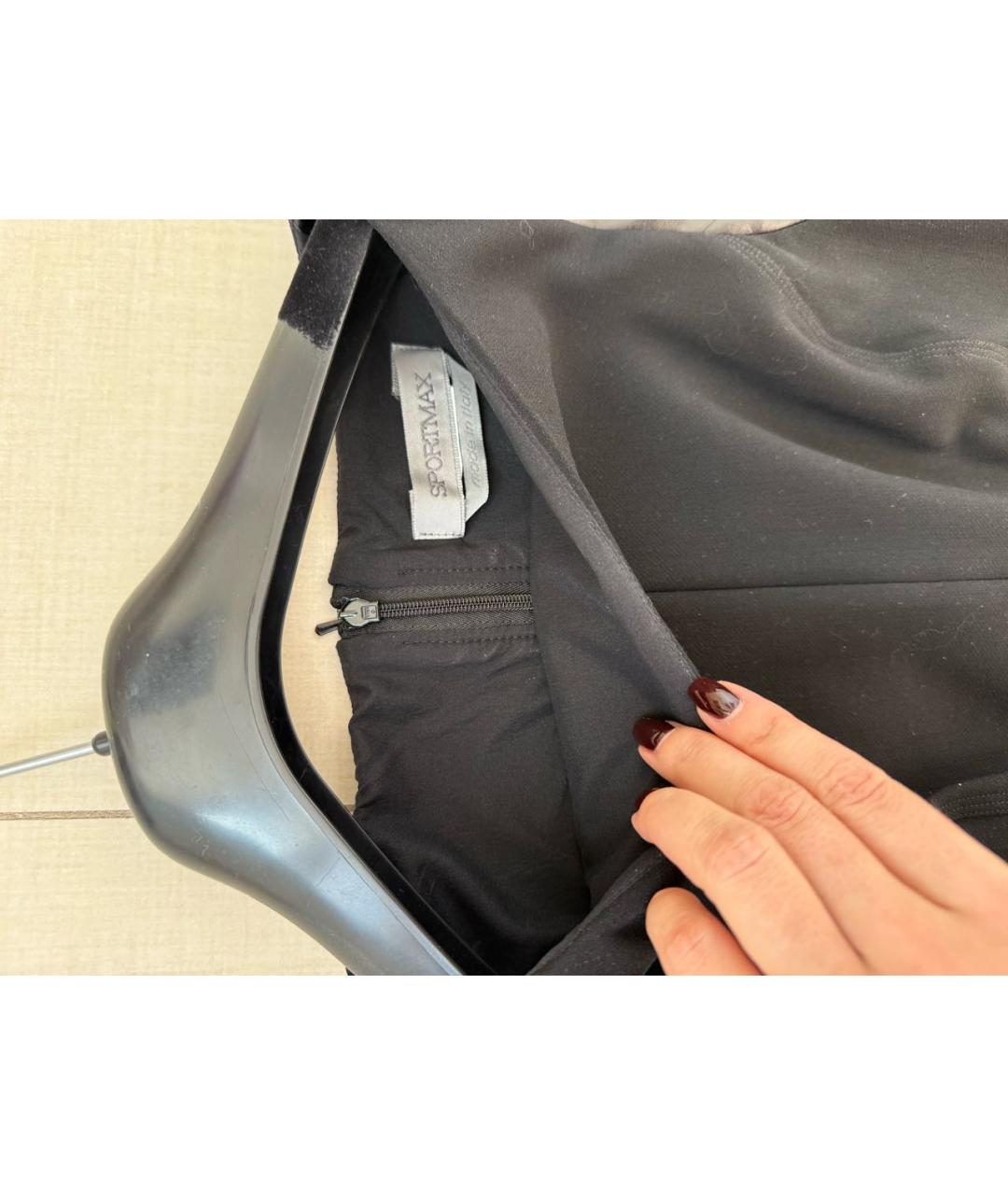 SPORTMAX Черное коктейльное платье, фото 3