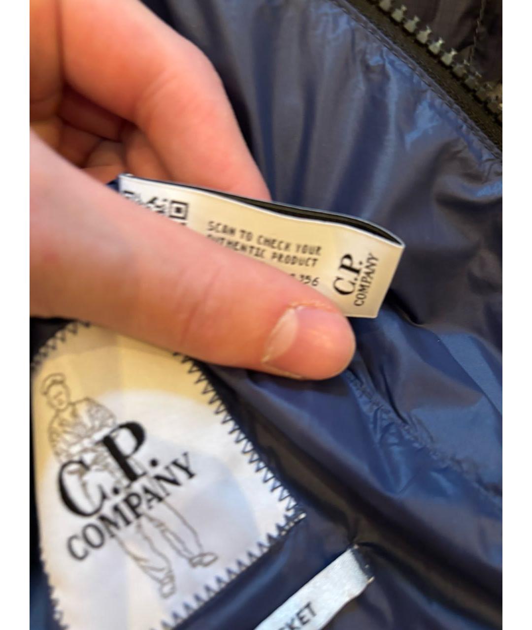 CP COMPANY Темно-синий полиамидовый пуховик, фото 8
