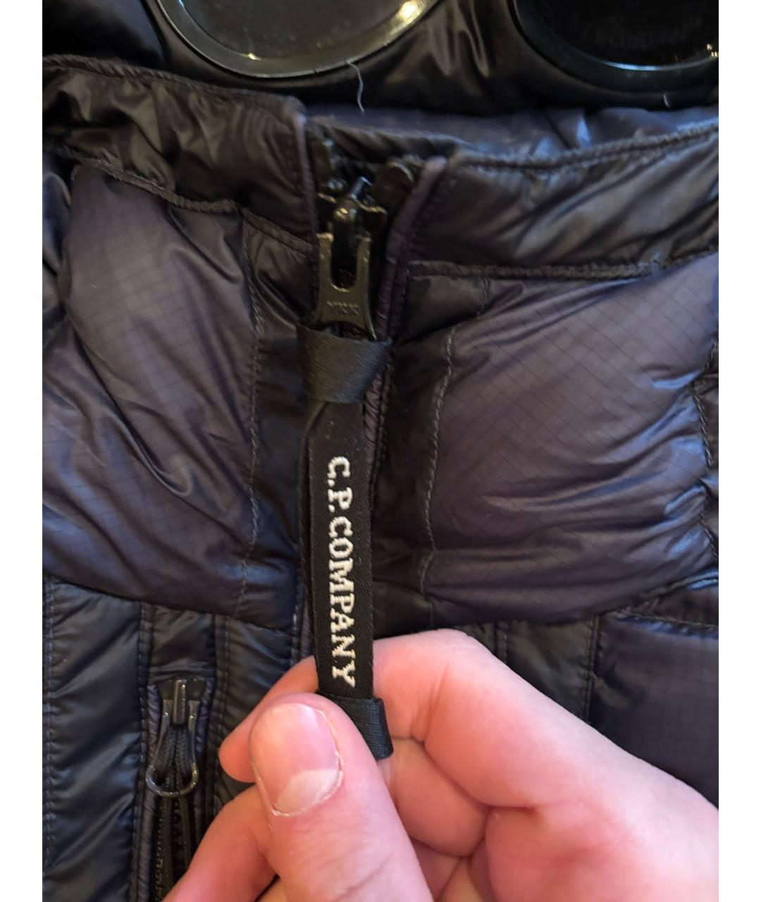 CP COMPANY Темно-синий полиамидовый пуховик, фото 4