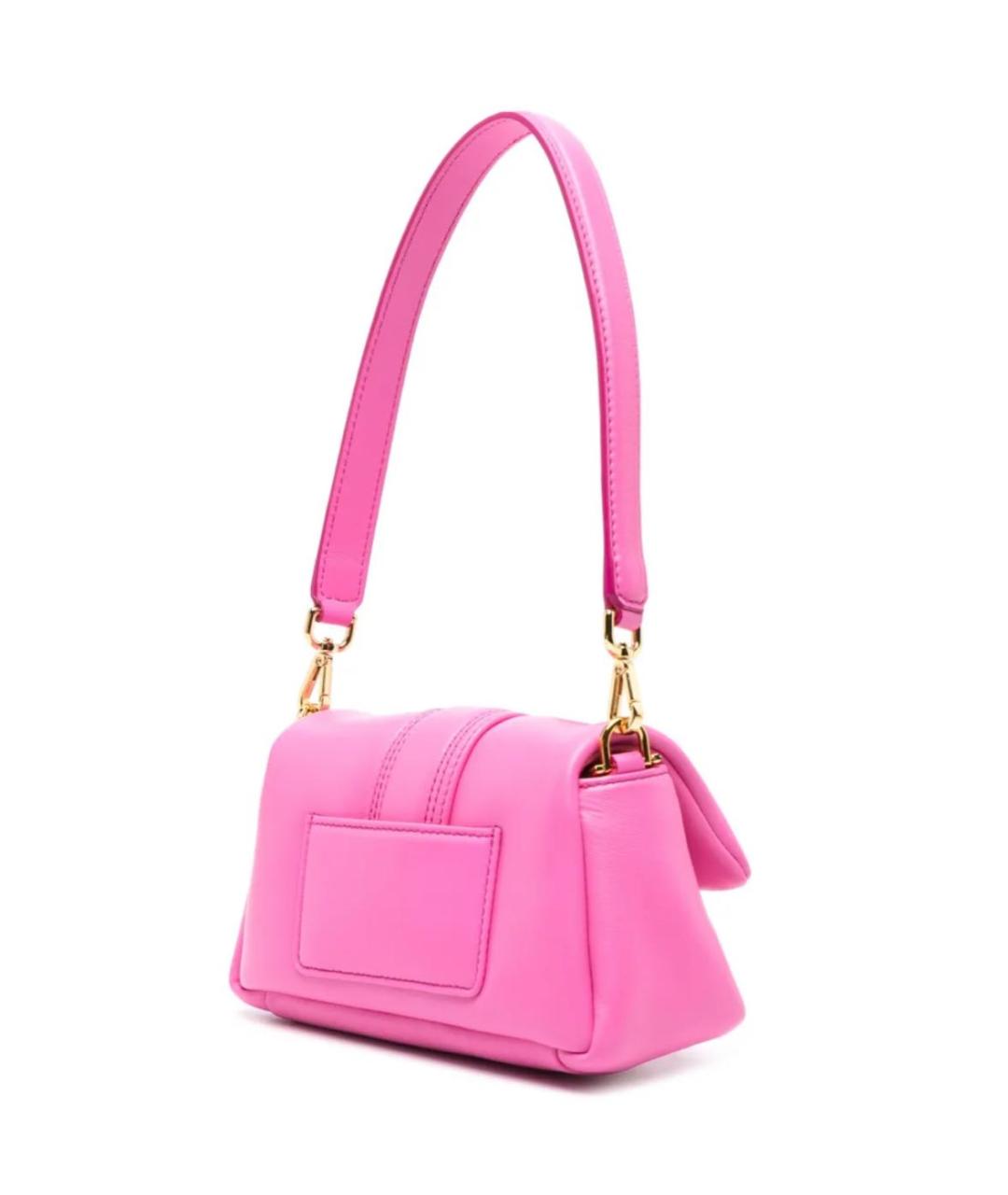 JACQUEMUS Розовая кожаная сумка через плечо, фото 4