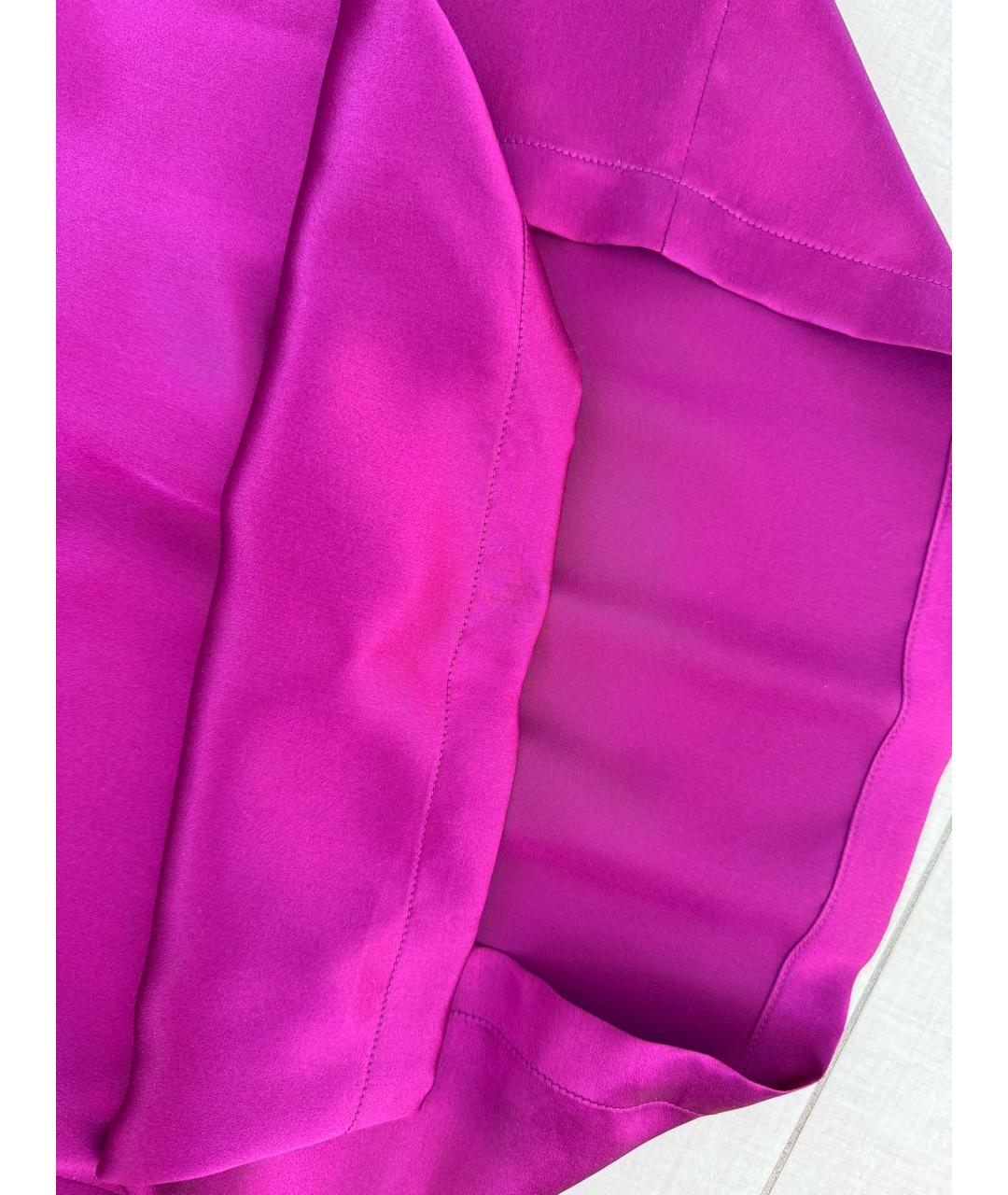 SAINT LAURENT Фуксия шелковое вечернее платье, фото 5