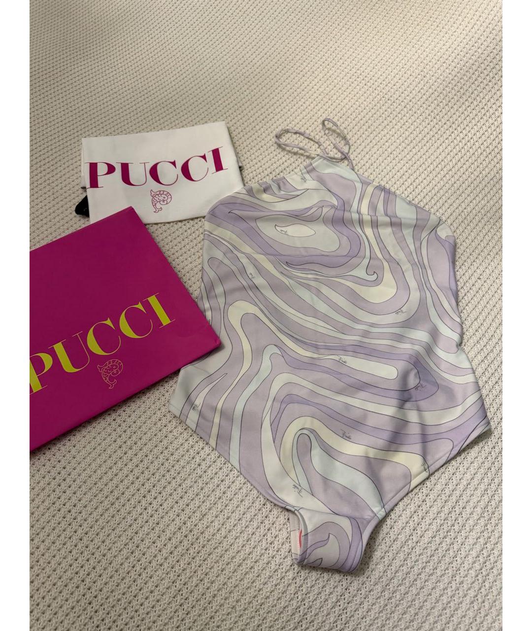 PUCCI Фиолетовый полиамидовый купальник, фото 4