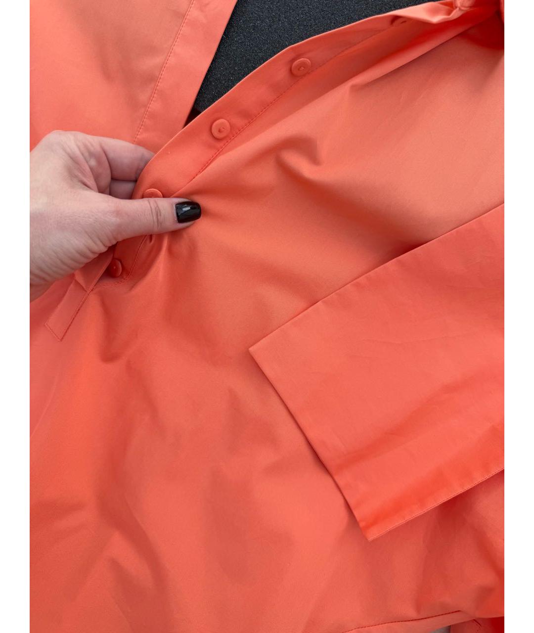 MAX MARA Оранжевое хлопковое повседневное платье, фото 4