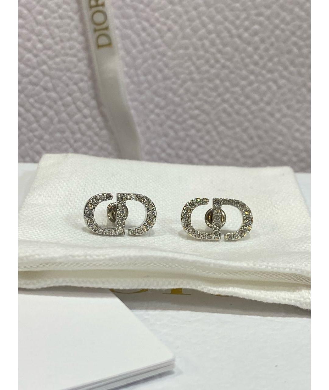 CHRISTIAN DIOR Серебряные металлические серьги, фото 3