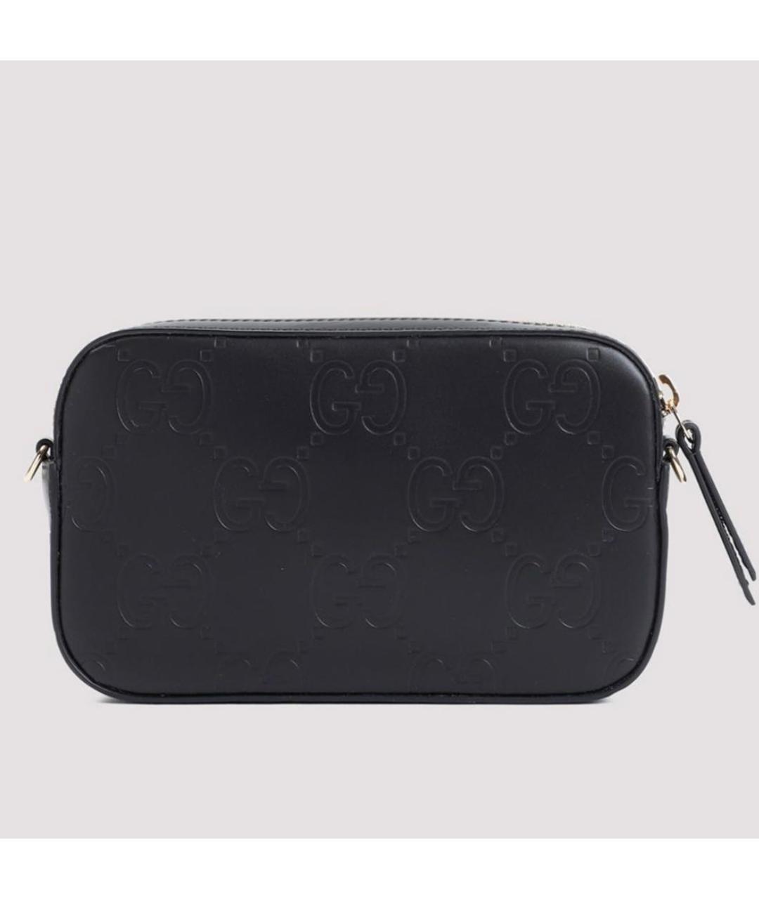 GUCCI Черная кожаная сумка через плечо, фото 3