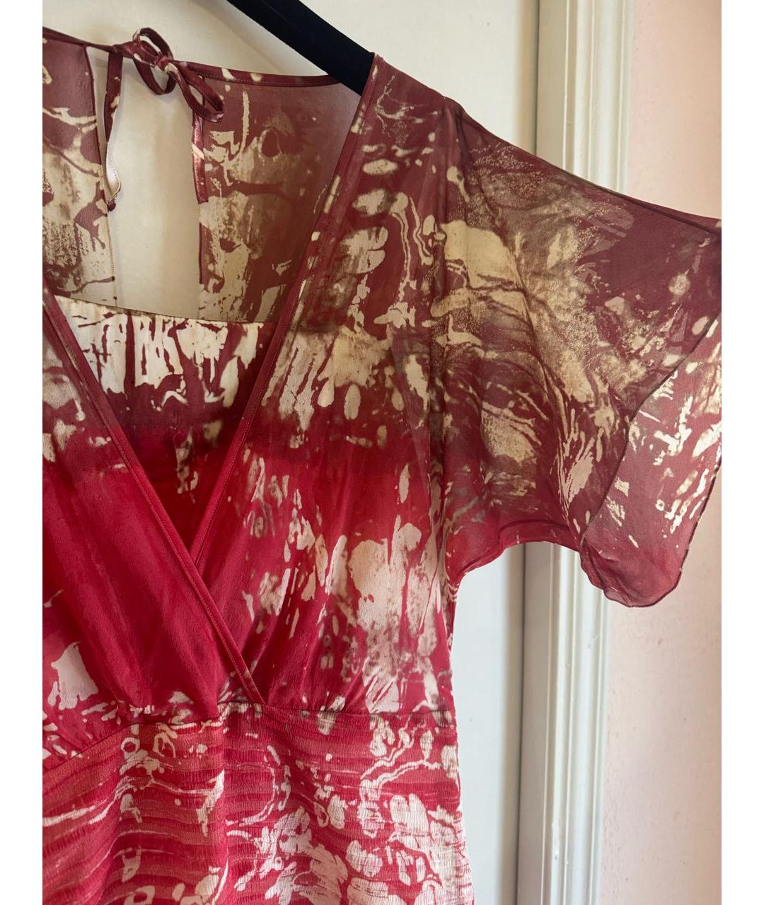 D.EXTERIOR Красное шелковое коктейльное платье, фото 5