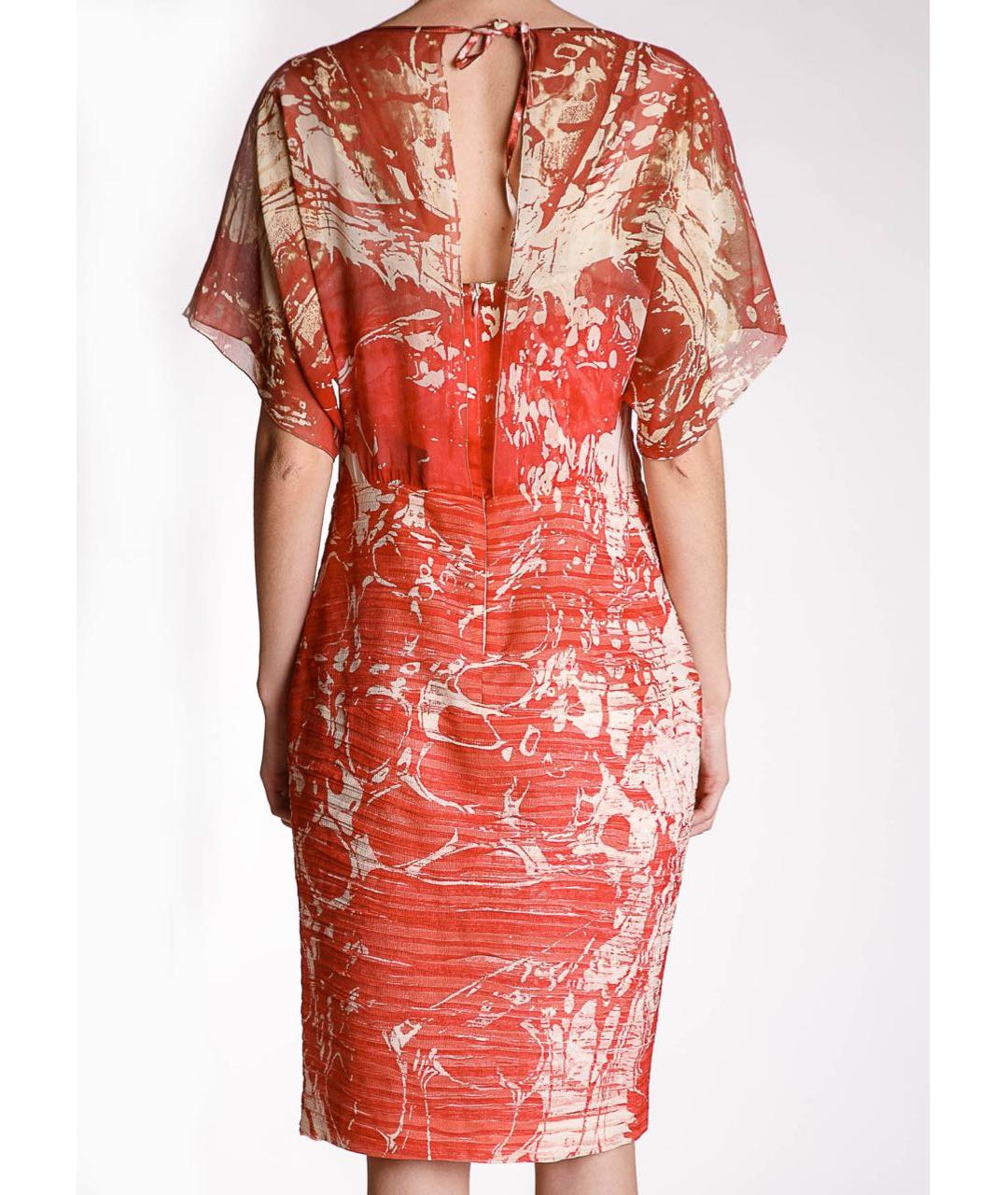 D.EXTERIOR Красное шелковое коктейльное платье, фото 3
