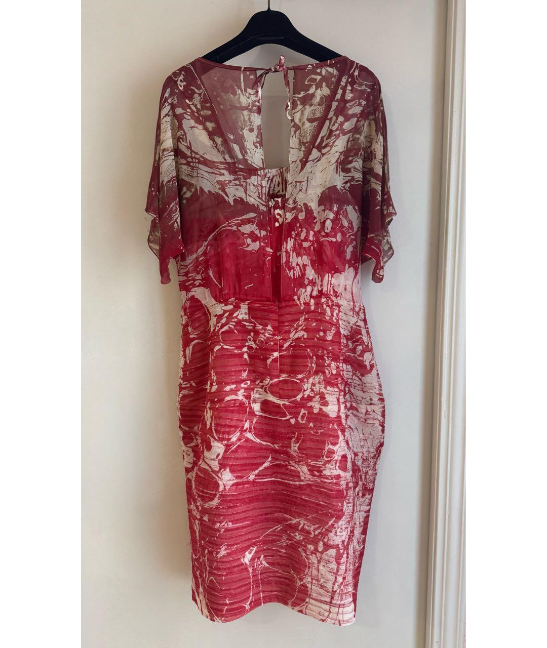 D.EXTERIOR Красное шелковое коктейльное платье, фото 7