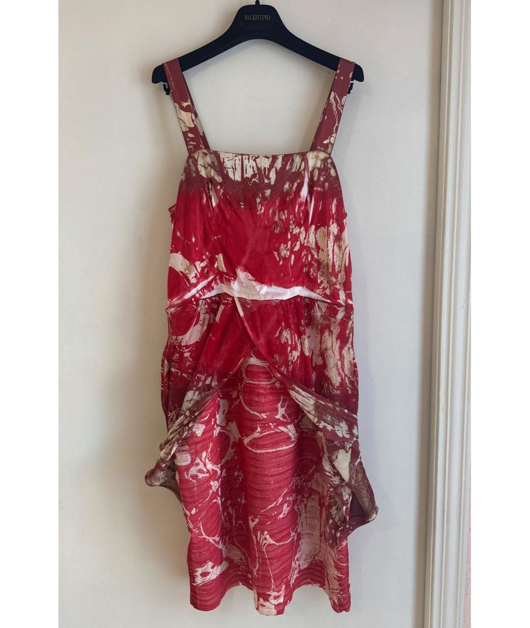 D.EXTERIOR Красное шелковое коктейльное платье, фото 6