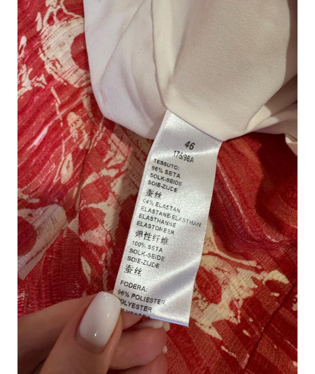 D.EXTERIOR Красное шелковое коктейльное платье, фото 8