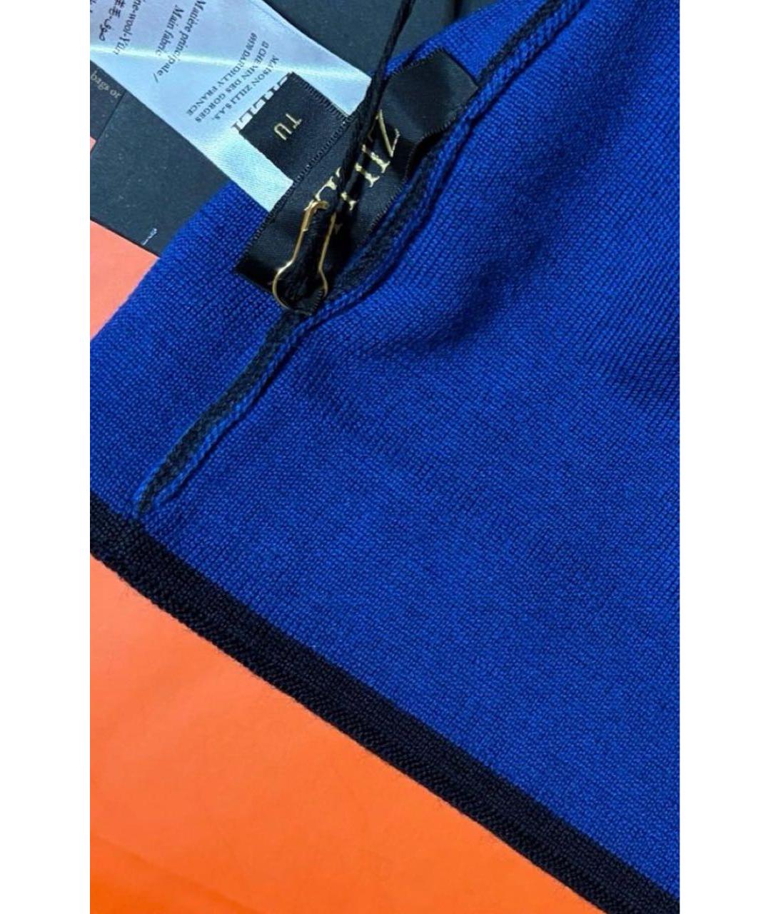 ZILLI Темно-синяя шерстяная шапка, фото 3