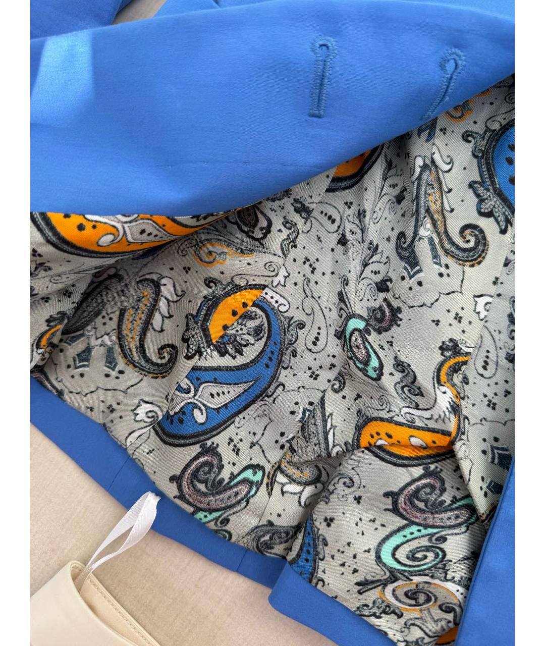 ETRO Голубой хлопковый костюм с юбками, фото 4