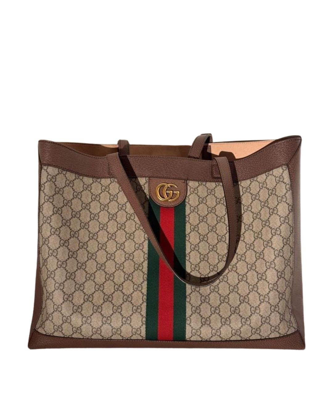 GUCCI Коричневая сумка тоут, фото 1