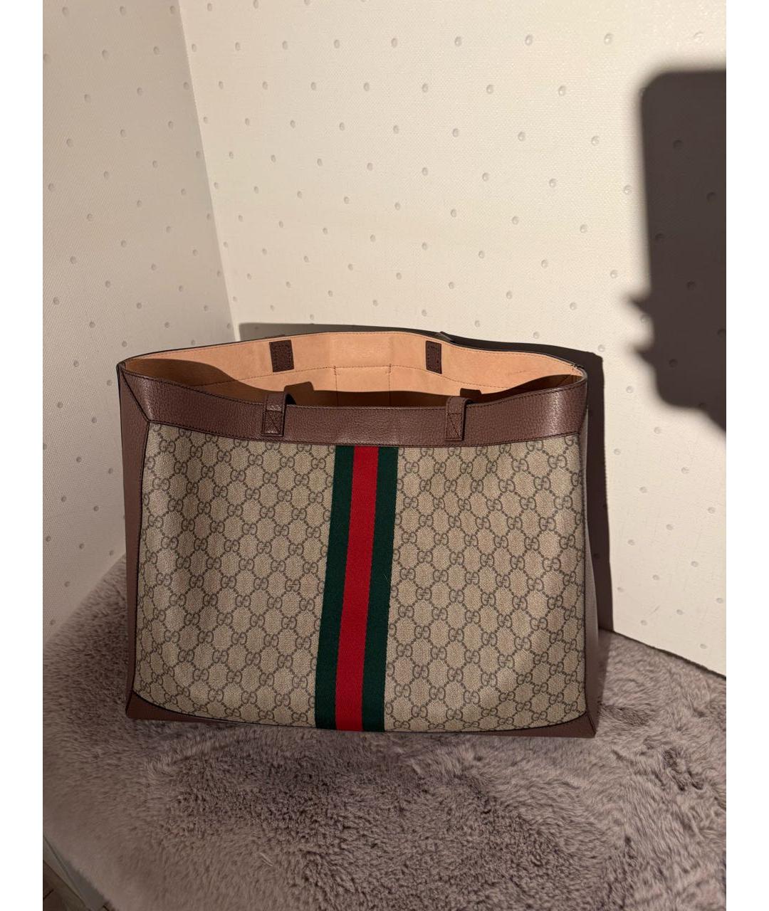 GUCCI Коричневая сумка тоут, фото 3