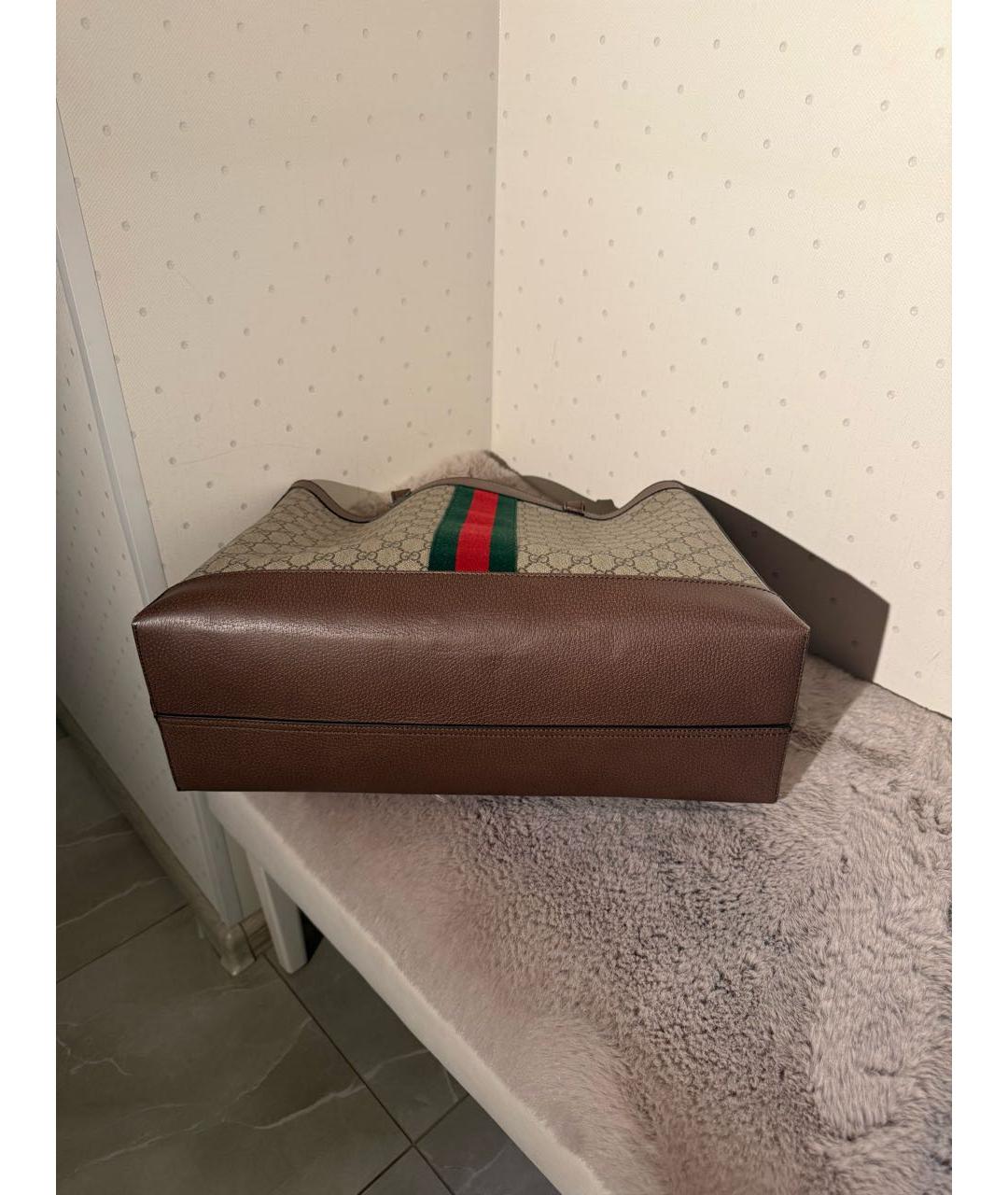 GUCCI Коричневая сумка тоут, фото 5