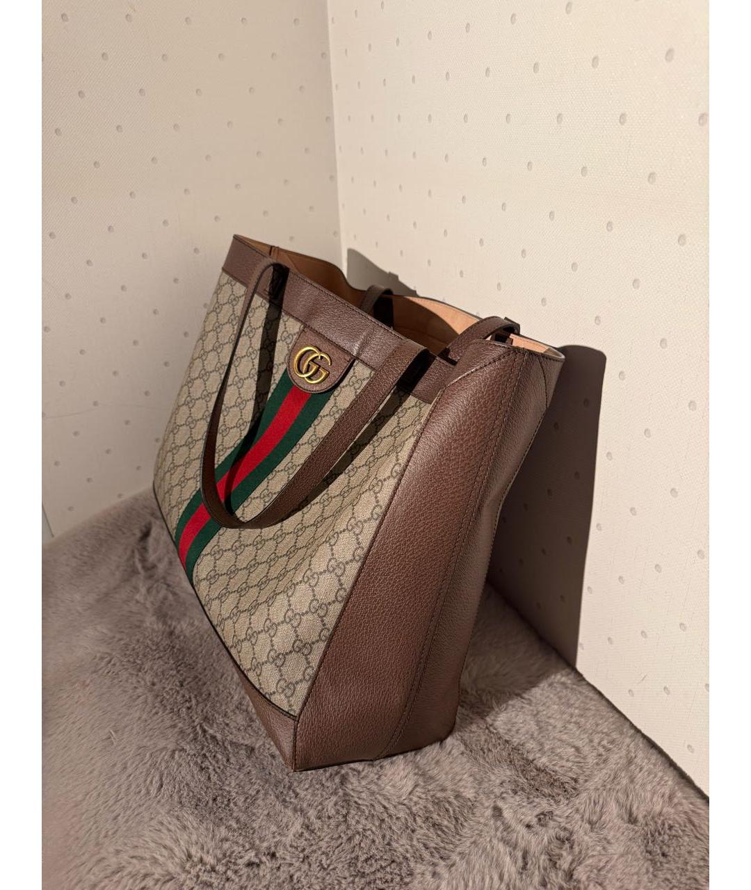 GUCCI Коричневая сумка тоут, фото 2