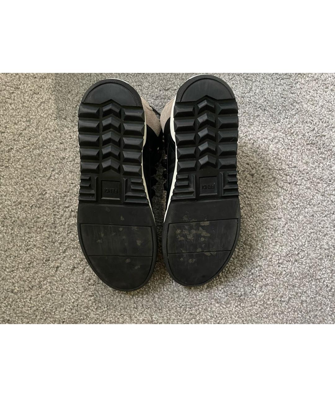 FENDI Черные высокие кроссовки / кеды, фото 6
