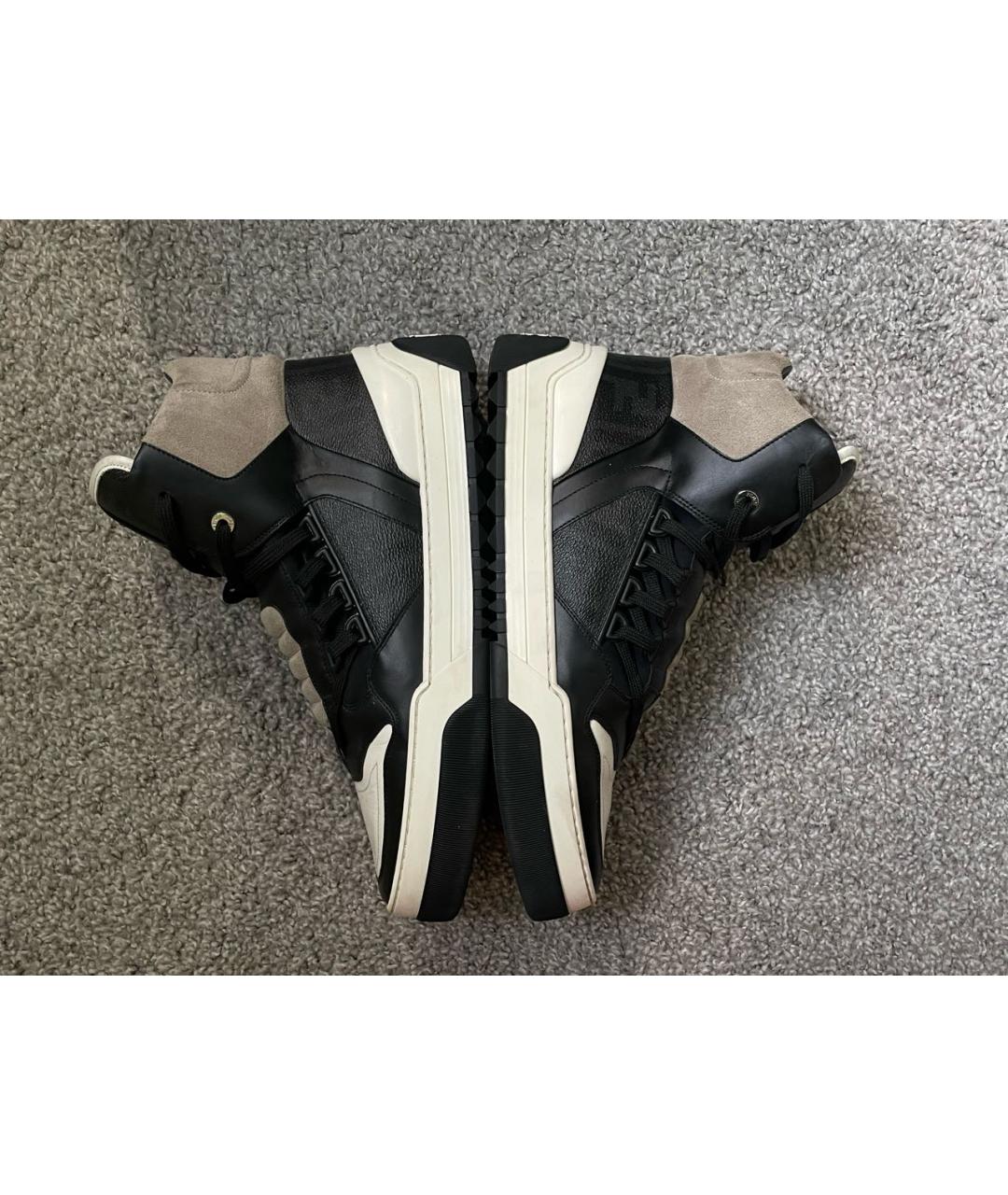 FENDI Черные высокие кроссовки / кеды, фото 4