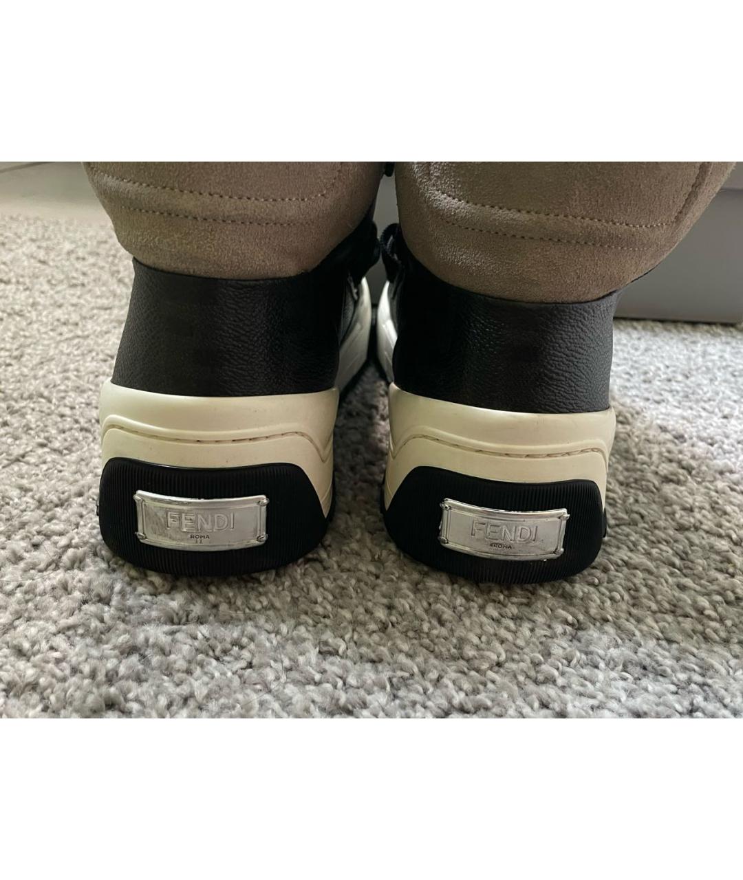 FENDI Черные высокие кроссовки / кеды, фото 5